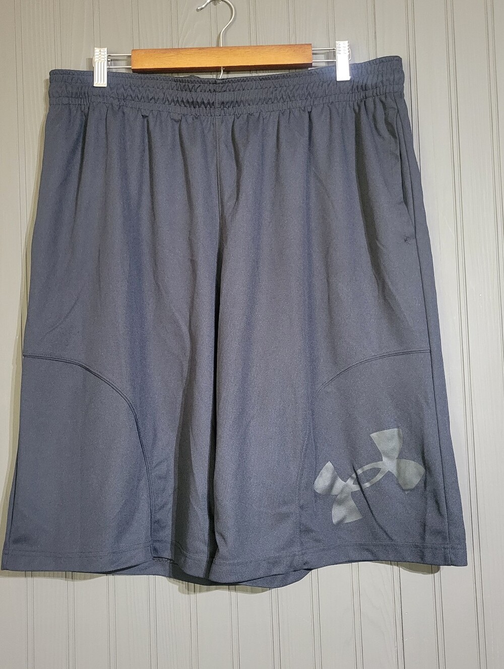 Under Armour Athletic Basketball Shorts Loose Fit 12" Inseam Black Men's XL Tall